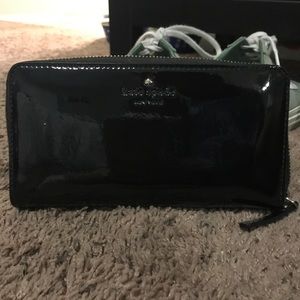 Kate Spade patent black wallet!